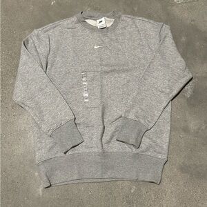 grey nike embroidered crewneck